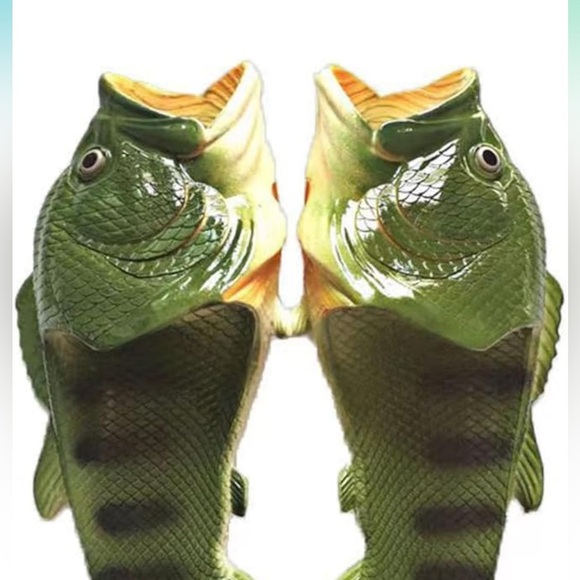 Fish Slippers Beach Shoes Non-Slip Shoes Creative Bass Funny Slippers - Picture 2 of 11